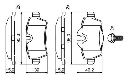 Колодки тормозные дисковые BOSCH 0986494242