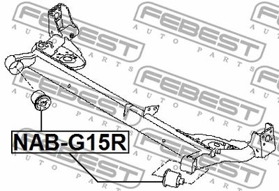 Сайлентблок задней балки FEBEST NABG15R