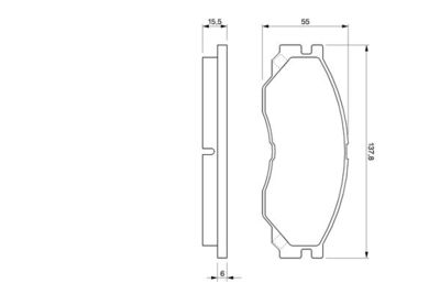 Колодки тормозные дисковые передние BOSCH 0986424572