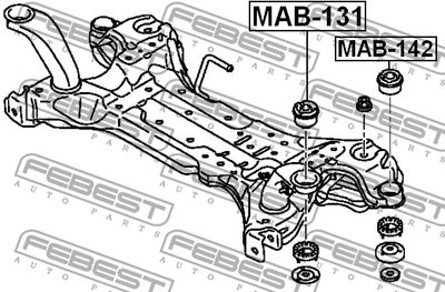 Сайлентблок подрамника FEBEST MAB142