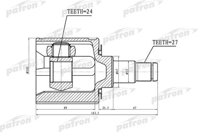 ШРУС внутренний PATRON PCV1454