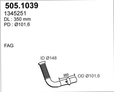 Глушитель средняя часть POLMOSTROW 21274
