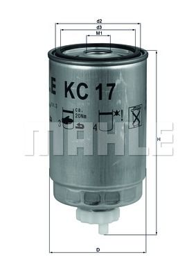 Фильтр топливный MAHLE KC17D