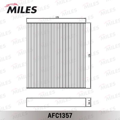 Фильтр салона угольный Miles AFC1357