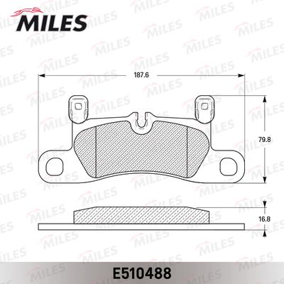 Колодки тормозные задние Miles E510488