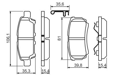 Колодки тормозные дисковые BOSCH 0986494502