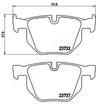 Колодки тормозные задние JAPANPARTS PP0111AF