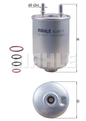 Фильтр топливный MAHLE KL4855D