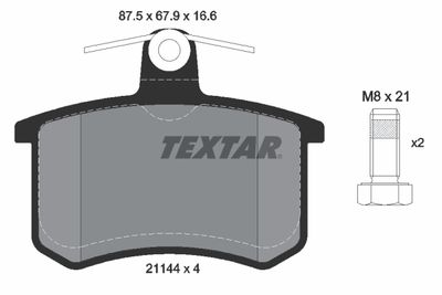 Колодки тормозные дисковые TEXTAR 2114401