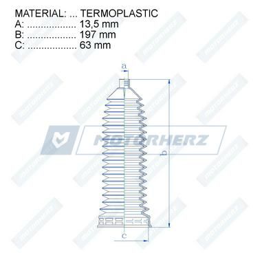 Пыльник рулевой рейки MotorHerz RDZ0073MG