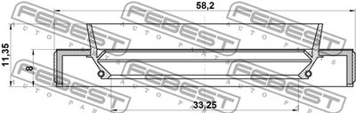 Сальник привода FEBEST 95HBY35580811R
