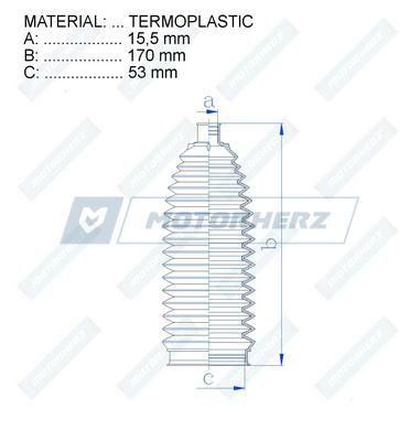 Пыльник рулевой рейки MotorHerz RDZ0555MG