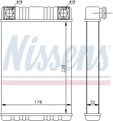 Радиатор отопителя NISSENS 72028