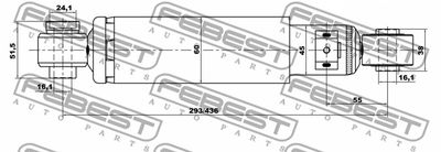 Амортизатор задний FEBEST 12658283R