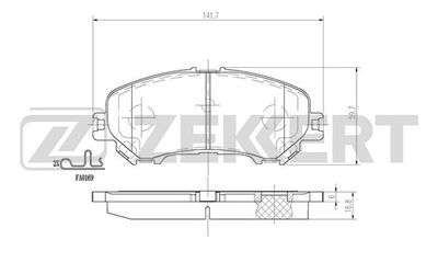Колодки тормозные дисковые передние Zekkert BS2973
