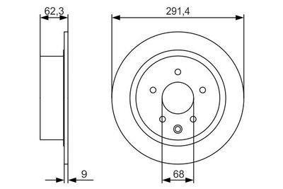 Диск тормозной задний BOSCH 0986479R14
