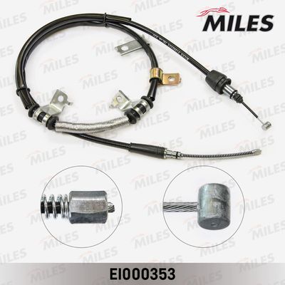 Трос стояночного тормоза левый Miles EI000353
