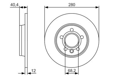 Диск тормозной задний BOSCH 0986479R91