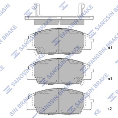 Колодки тормозные передние SANGSIN SP1434