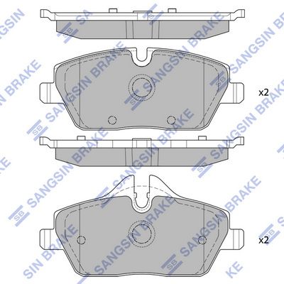 Колодки тормозные дисковые SANGSIN SP2245