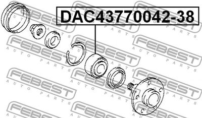 Подшипник ступицы FEBEST DAC4377004238