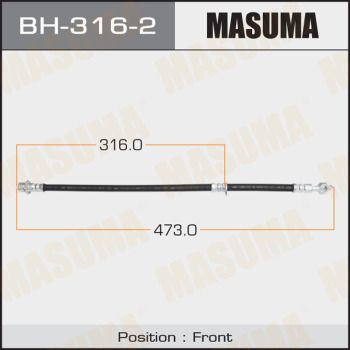 Шланг тормозной передний левый Masuma BH3162