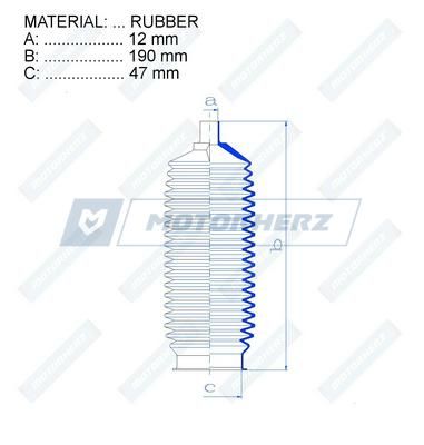 Пыльник рулевой рейки MotorHerz RDZ0229MG