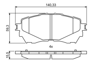 Колодки тормозные передние BOSCH 0986494793