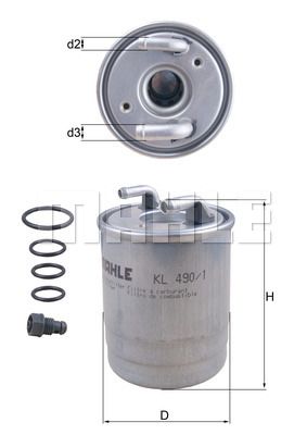 Фильтр топливный MAHLE KL4901D