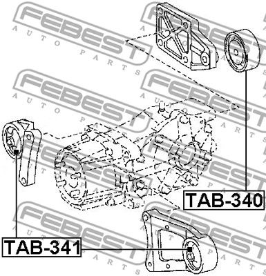 Сайлентблок заднего дифференциала FEBEST TAB341