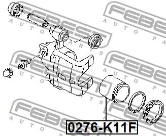 Поршень суппорта тормозного переднего FEBEST 0276K11F