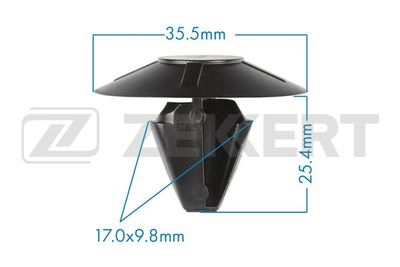 Клипса крепежная Zekkert BE1207