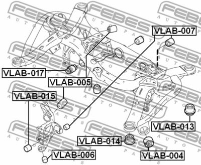 Сайлентблок подвески GParts VO30760984