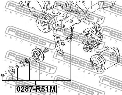 Ролик натяжной комплект FEBEST 0287R51M