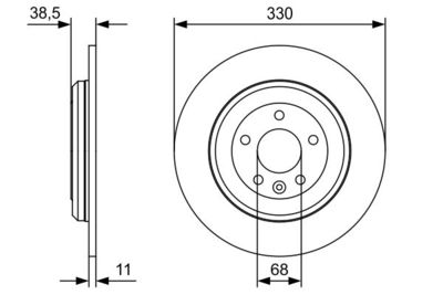 Диск тормозной задний BOSCH 0986479W01
