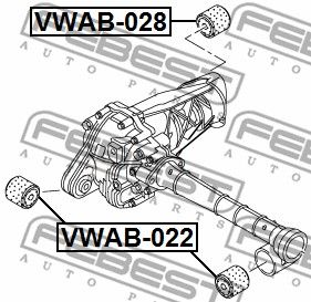 Сайлентблок заднего дифференциала FEBEST VWAB028
