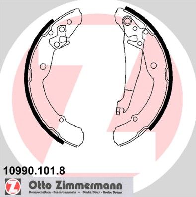 Колодки тормозные барабанные ZIMMERMANN 109901018