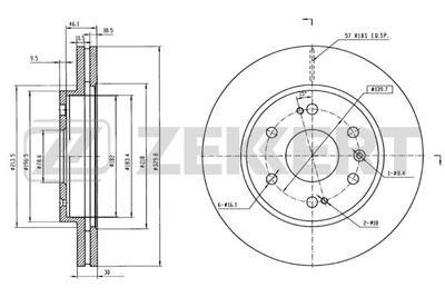 Диск тормозной задний Zekkert BS6121