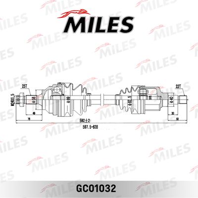 Привод в сборе левый Miles GC01032