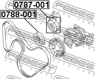 Ролик обводной FEBEST 0788001