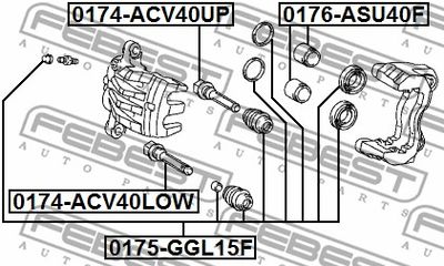 Ремкомплект суппорта тормозного FEBEST 0175GGL15F