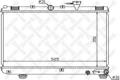 Радиатор системы охлаждения STELLOX 1025464SX