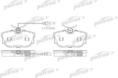Колодки тормозные дисковые PATRON PBP1132