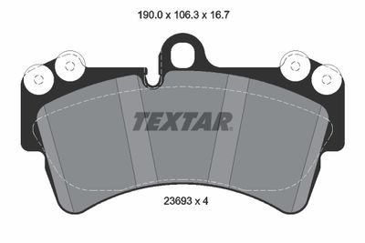 Колодки тормозные передние TEXTAR 2369302