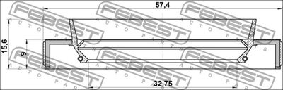 Сальник привода FEBEST 95HBY34570916L