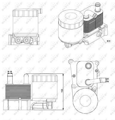 Радиатор масляный NRF 31194