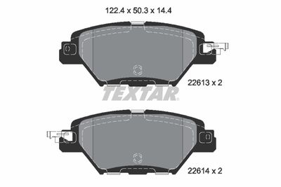 Колодки тормозные дисковые задние TEXTAR 2261301