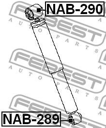 Сайлентблок амортизатора заднего FEBEST NAB289