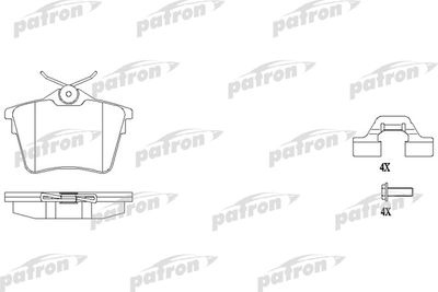 Колодки тормозные дисковые задние PATRON PBP1727
