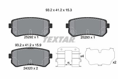 Колодки тормозные дисковые TEXTAR 2529201